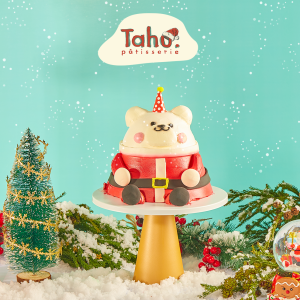 Bánh sinh nhật chủ đề Giáng Sinh | Bánh gấu ngồi 3D | Christmal Cake